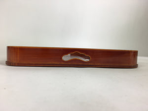 Japanese Lacquered Tray Rectangle Obon Vtg Shunkei-Nuri Nurimono UR683