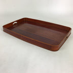 Japanese Lacquered Tray Rectangle Obon Vtg Shunkei-Nuri Nurimono UR683