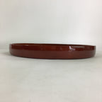 Japanese Lacquered Tray Round Obon Vtg Shunkei-Nuri Nurimono UR681