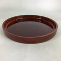 Japanese Lacquered Tray Round Obon Vtg Shunkei-Nuri Nurimono UR681