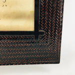 Japanese Lacquered Wall Hanging Art Vtg Framed Display Tanka Japanese Poem FL8