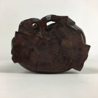 Japanese Lacquered Wooden Buddhist Art Hotei Statue Vtg Amulet Mokuzo BD803