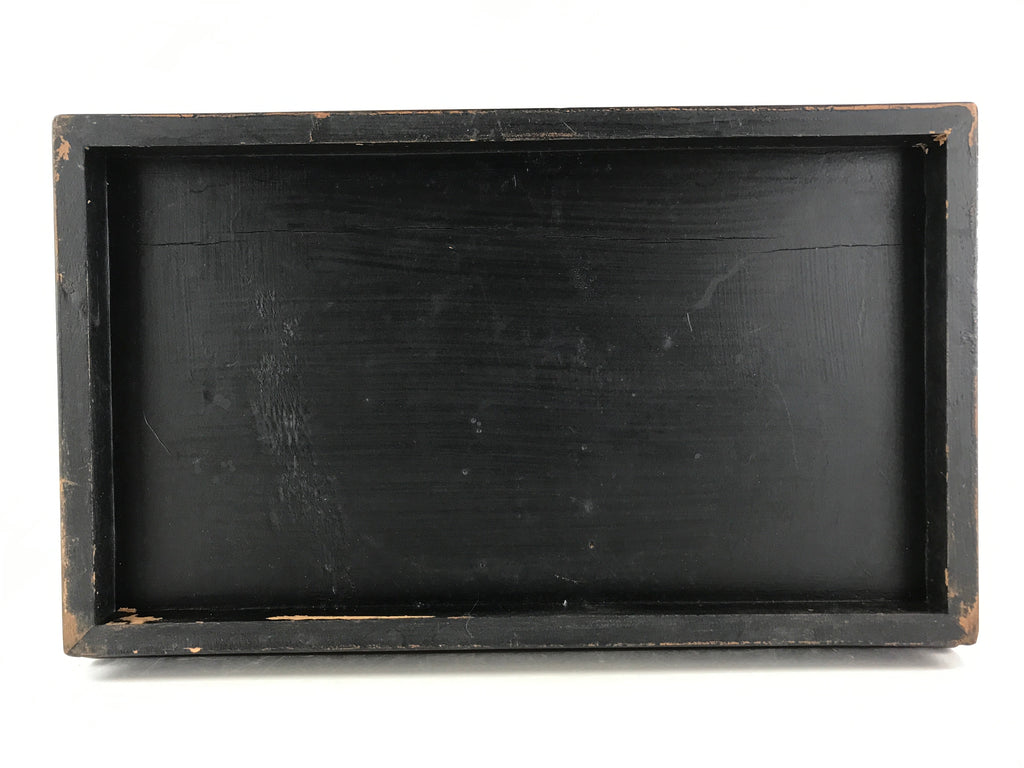 Japanese Lacquered Wooden Haribako Chest Sewing Box Vtg Makie Tansu T323