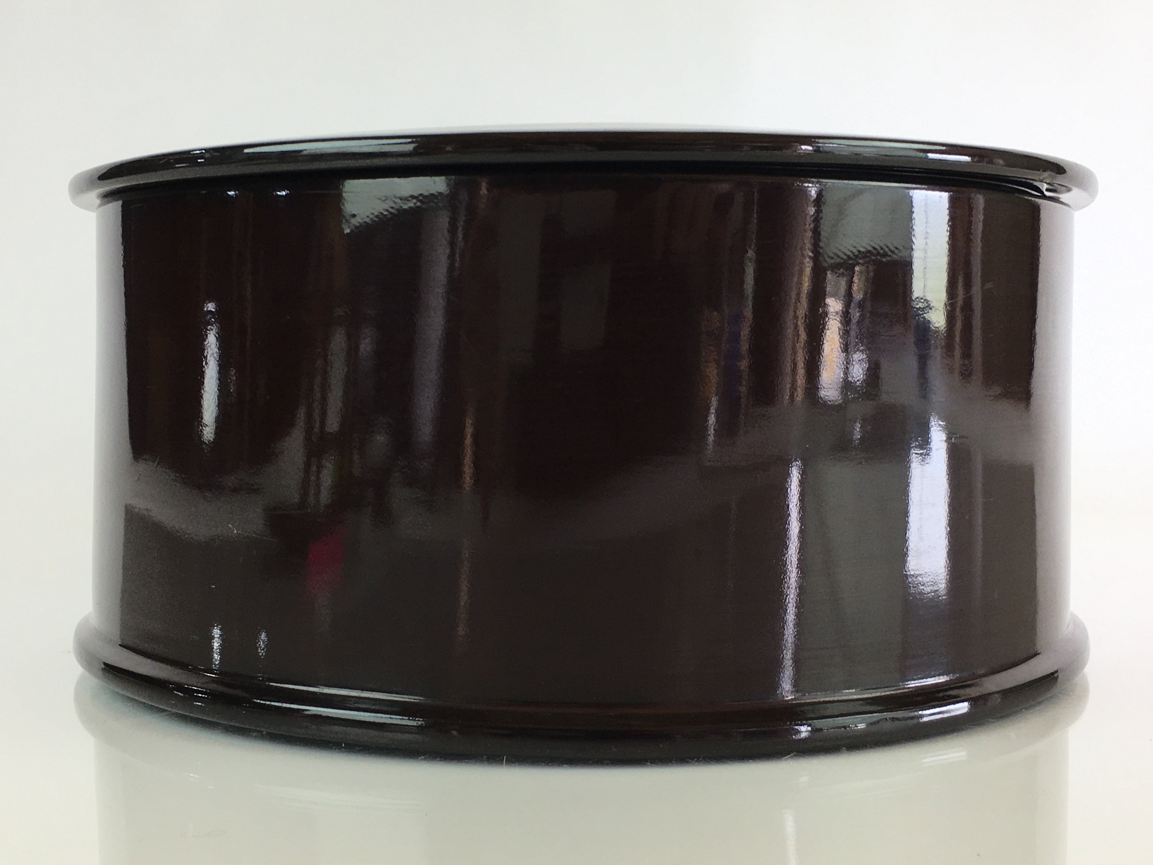 Japanese Lacquered Wooden Rice Container Ohitsu Rice Keeper Scoop Brown UR826