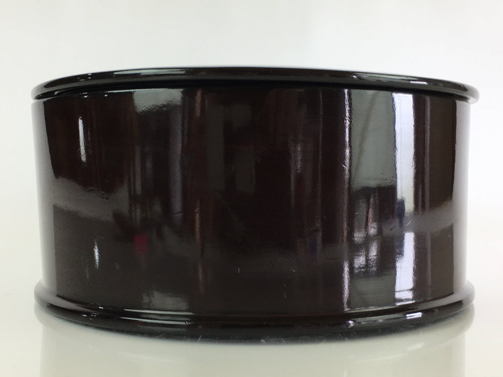 Japanese Lacquered Wooden Rice Container Ohitsu Rice Keeper Scoop Brown UR826