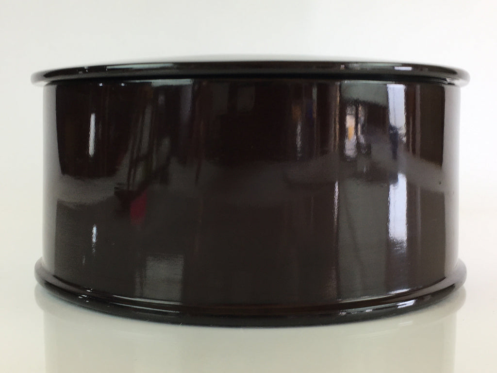 Japanese Lacquered Wooden Rice Container Ohitsu Rice Keeper Scoop Brown UR826
