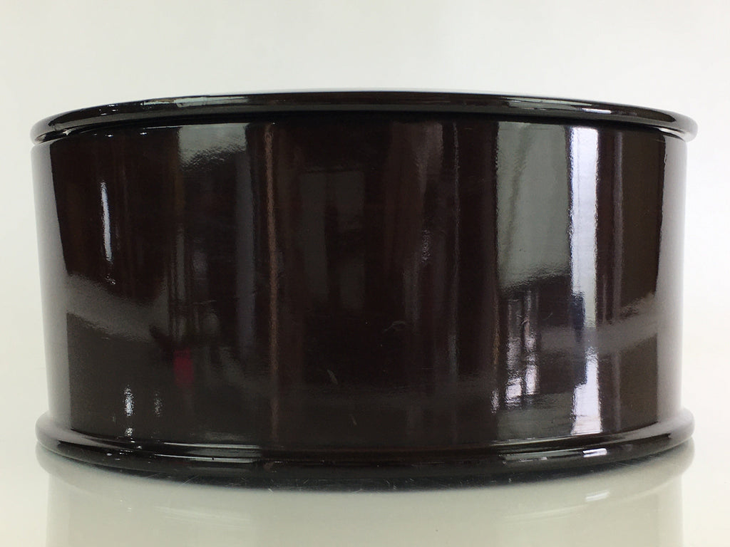 Japanese Lacquered Wooden Rice Container Ohitsu Rice Keeper Scoop Brown UR826