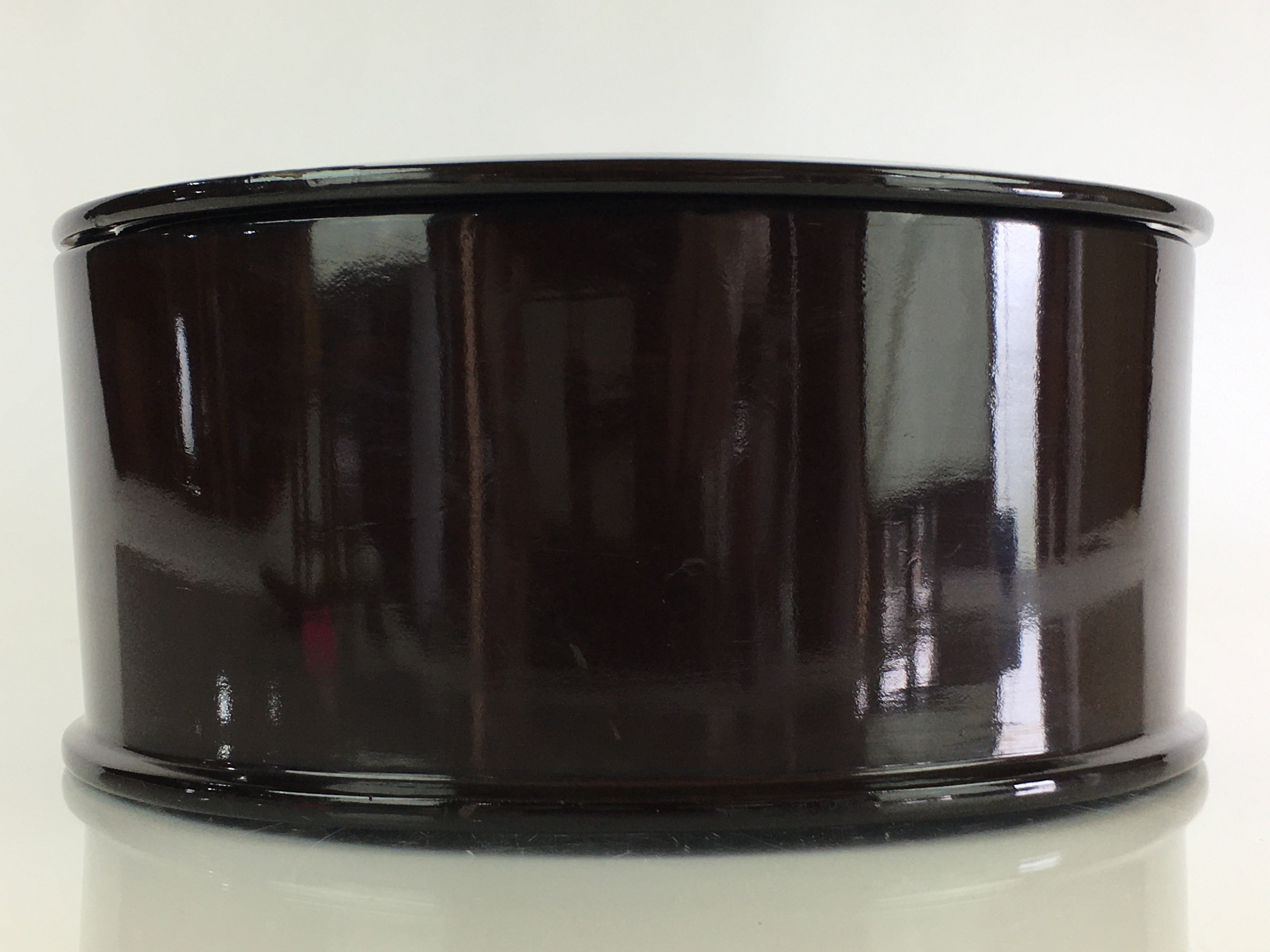 Japanese Lacquered Wooden Rice Container Ohitsu Rice Keeper Scoop Brown UR826