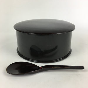 Japanese Lacquered Wooden Rice Container Vtg Ohitsu Rice Keeper UR790