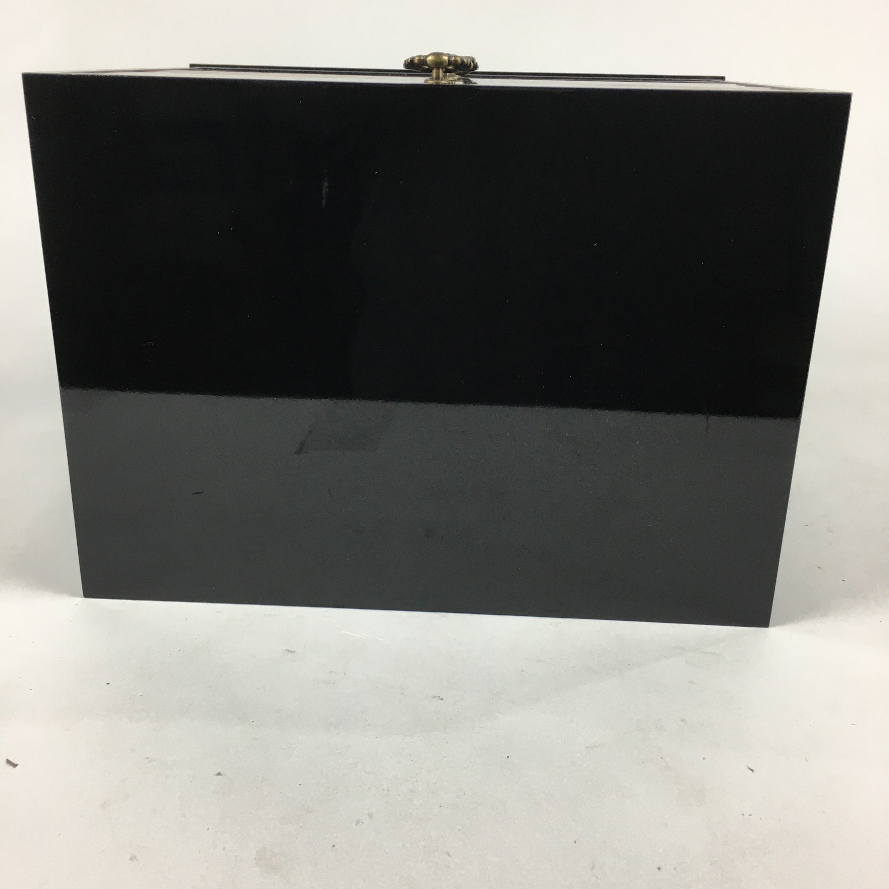 Japanese Lacquered Wooden Sewing Box Vtg Haribako Chest Tansu T303