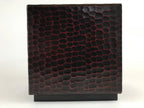 Japanese Lacquered Wooden Sewing Box Vtg Haribako Tansu Carved Bamboo T329