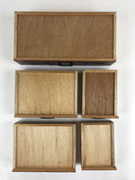 Japanese Lacquered Wooden Sewing Box Vtg Haribako Tansu Carved Peony T330