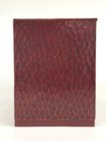 Japanese Lacquered Wooden Sewing Box Vtg Haribako Tansu Carved Peony T330