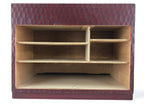Japanese Lacquered Wooden Sewing Box Vtg Haribako Tansu Carved Peony T330