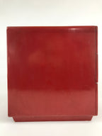 Japanese Lacquered Wooden Sewing Box Vtg Maki-e Haribako Chest Tansu T326