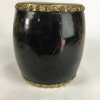 Japanese Lacquered Wooden Taiko Drum Vtg Crane Pine Tree Boy's Day BD678