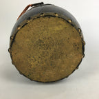 Japanese Lacquered Wooden Taiko Drum Vtg Hawk Pine Tree Boy's Day BD679