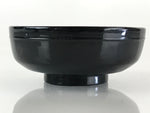 Japanese Lacquerware Bowl Vtg Urushi Black Owan Soup Rice LB52