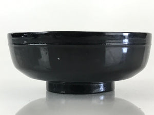 Japanese Lacquerware Bowl Vtg Urushi Black Owan Soup Rice LB52