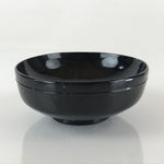 Japanese Lacquerware Bowl Vtg Urushi Black Owan Soup Rice LB52