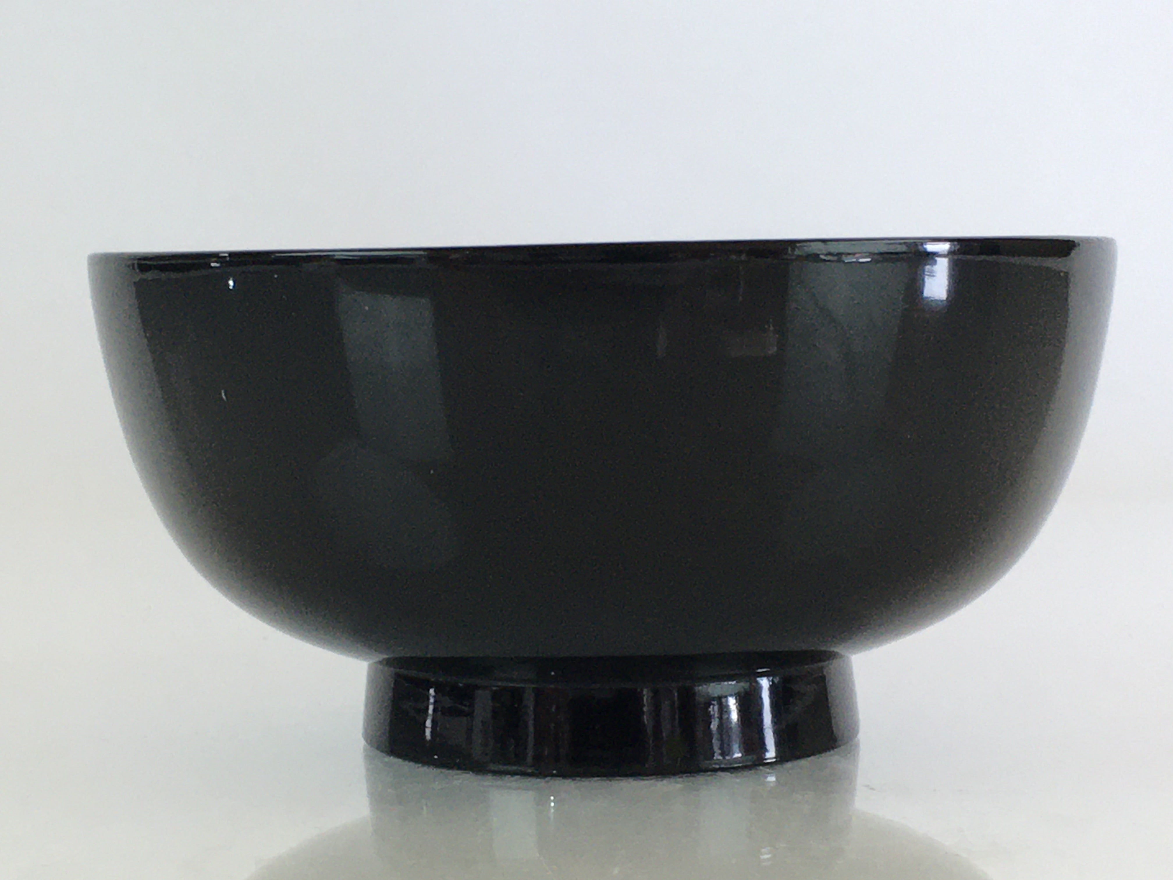 Japanese Lacquerware Bowl Vtg Urushi Black Red Owan Soup Rice QT151