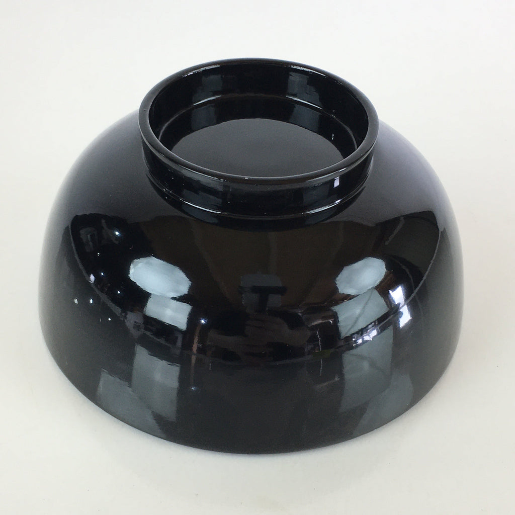 Japanese Lacquerware Bowl Vtg Urushi Black Red Owan Soup Rice QT151