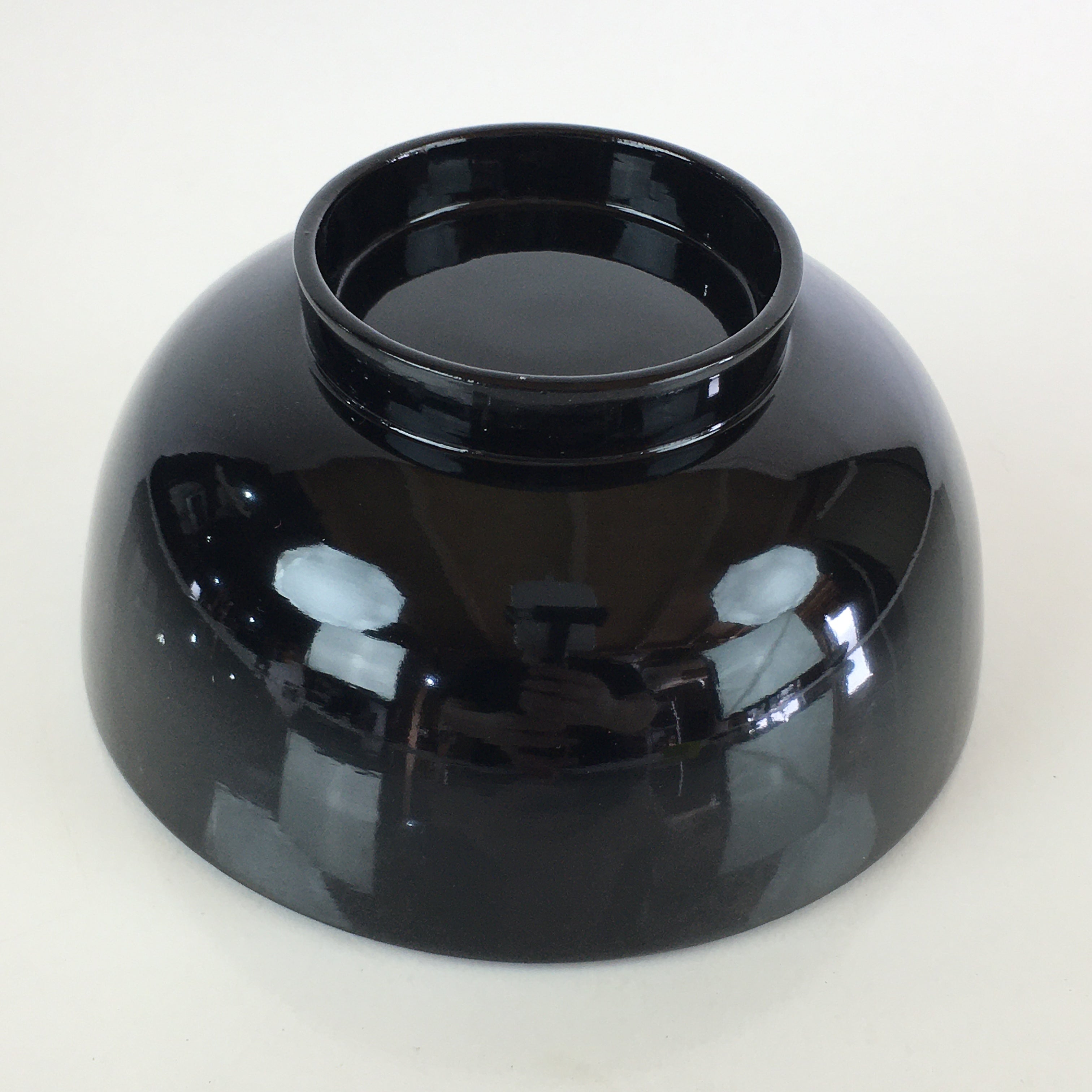 Japanese Lacquerware Bowl Vtg Urushi Black Red Owan Soup Rice QT151