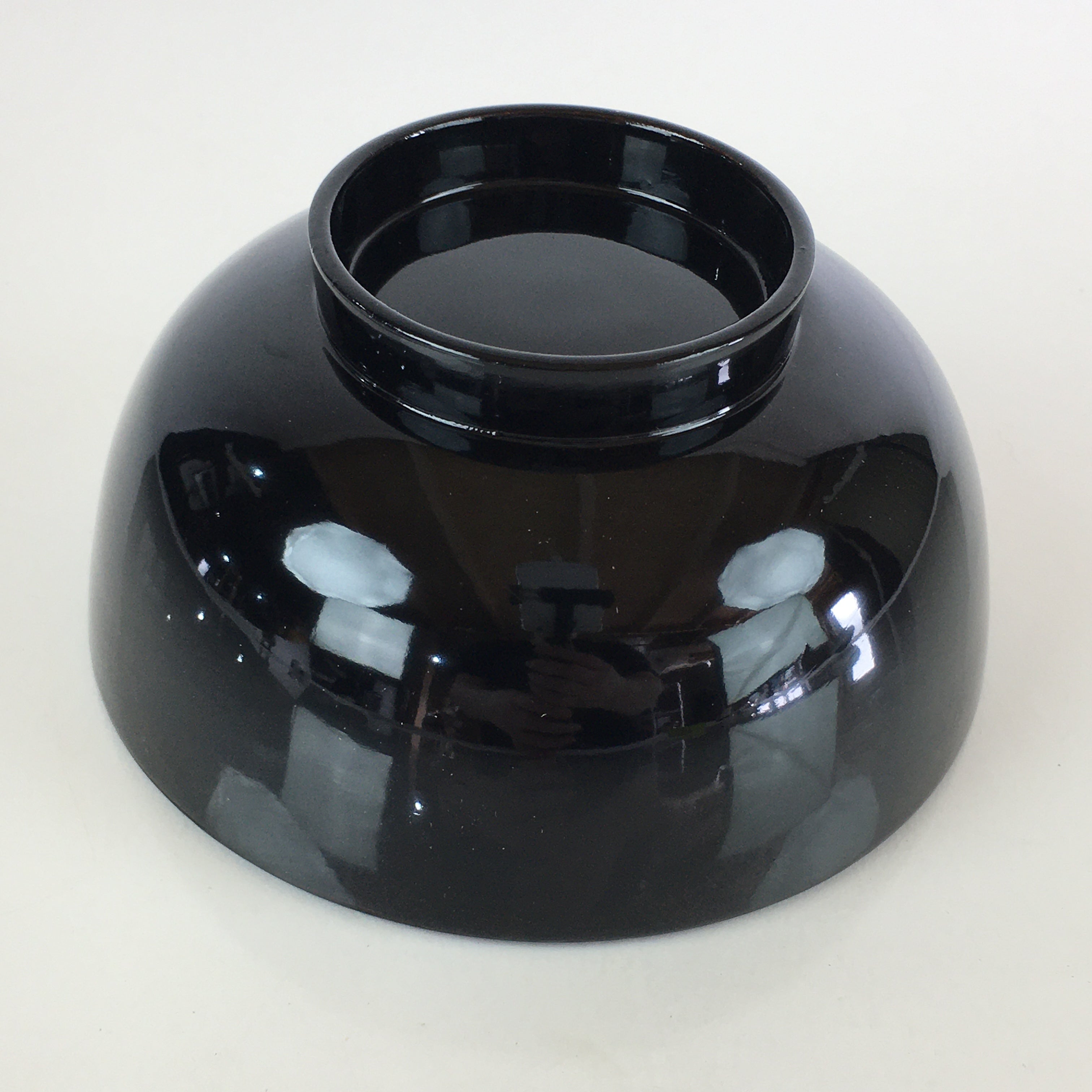 Japanese Lacquerware Bowl Vtg Urushi Black Red Owan Soup Rice QT151