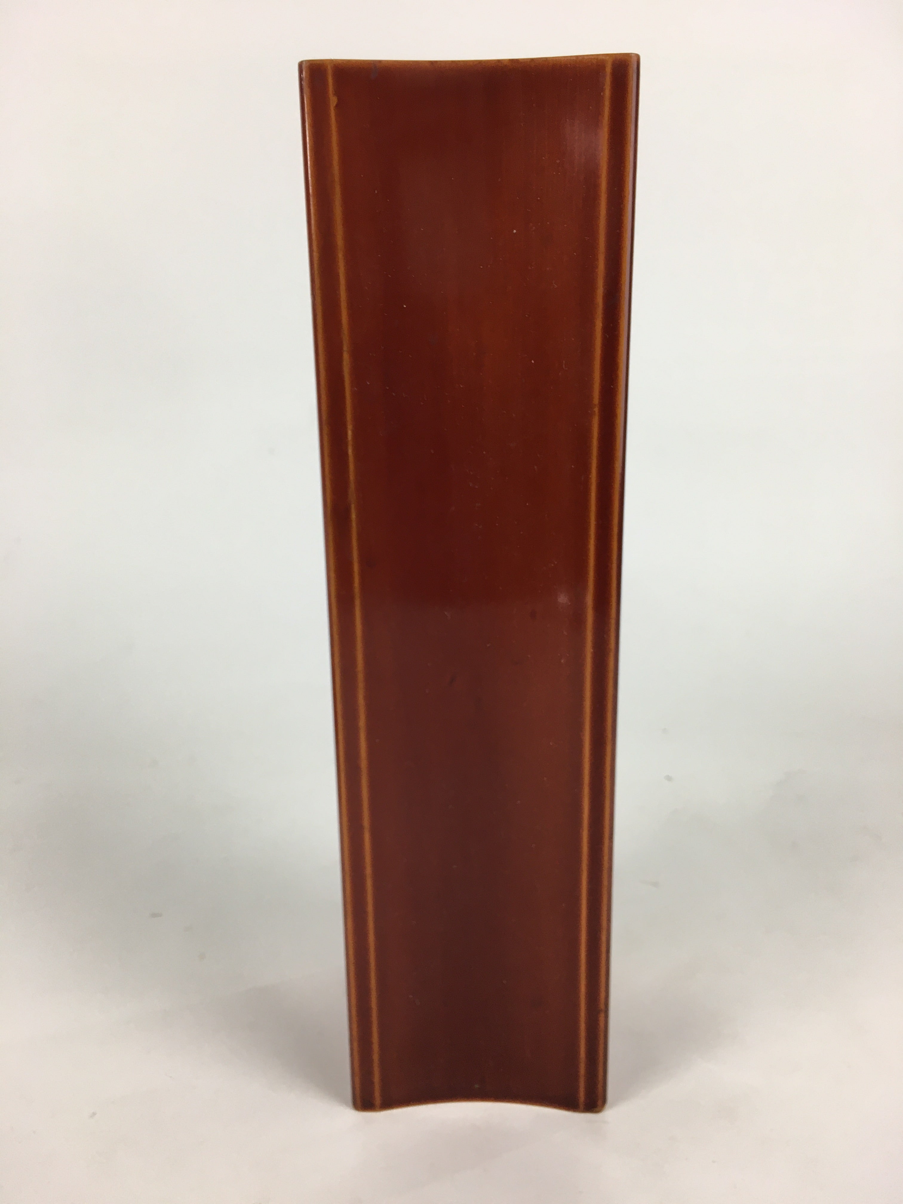 Japanese Lacquerware Flower Vase Vtg Wooden Shunkei-nuri Ikebana Kabin FV975