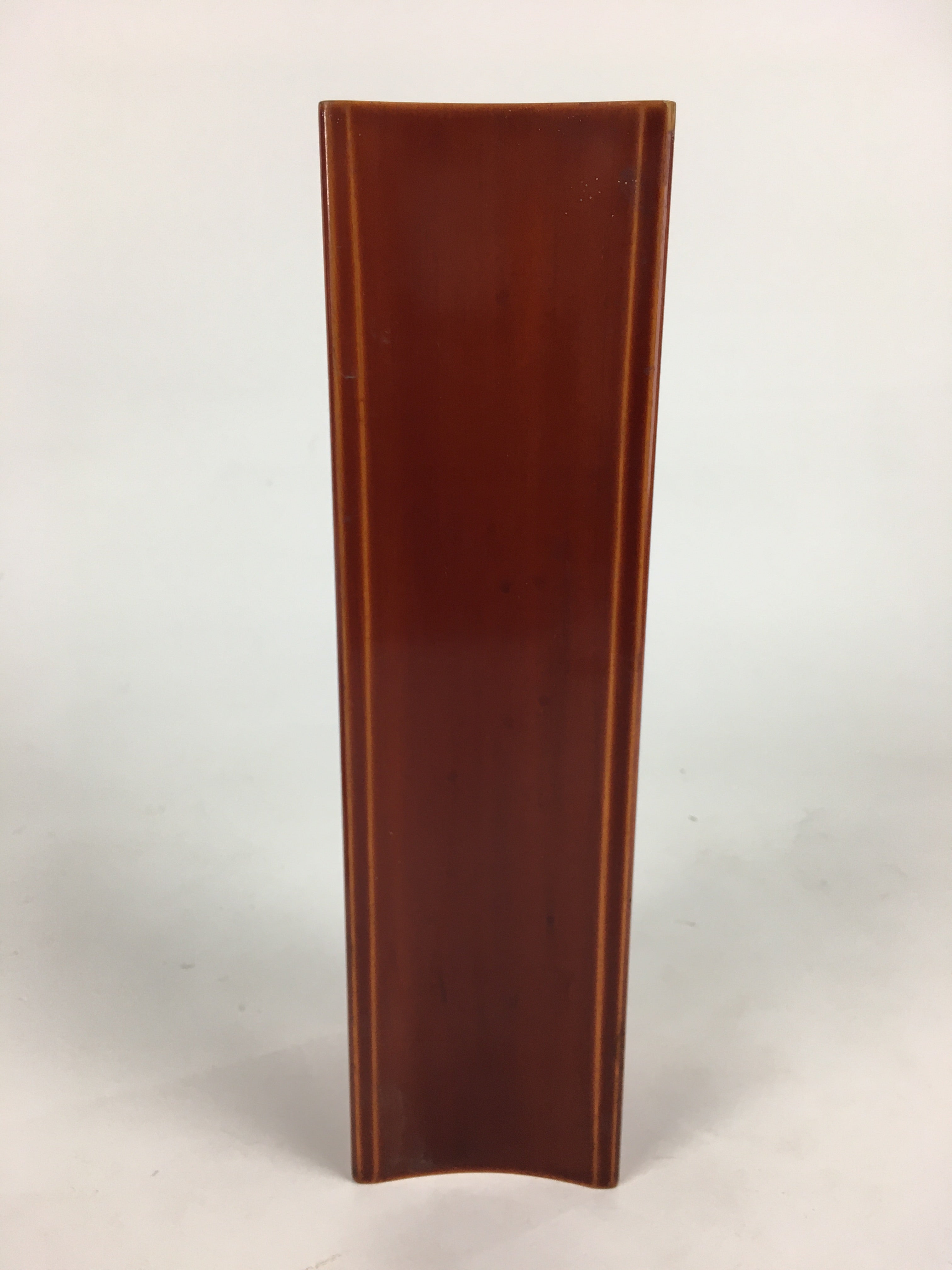Japanese Lacquerware Flower Vase Vtg Wooden Shunkei-nuri Ikebana Kabin FV975
