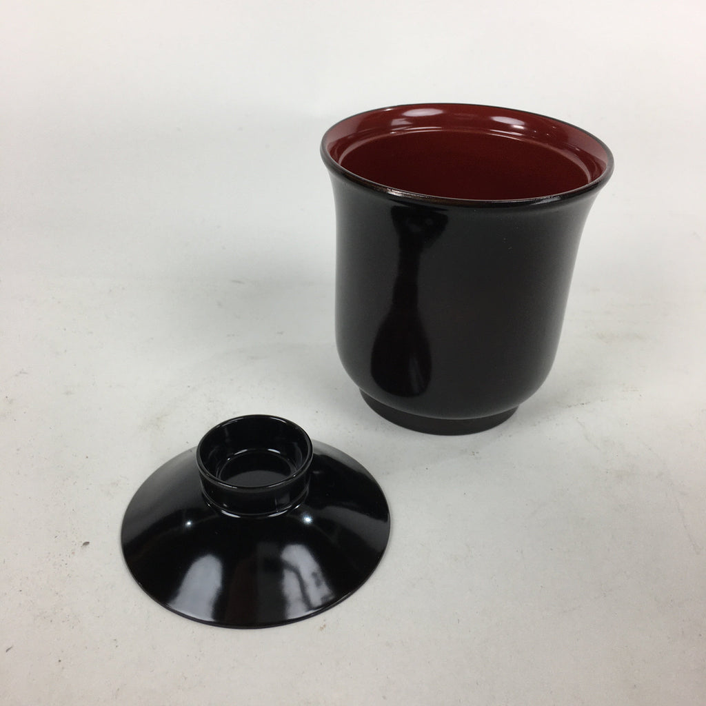 Japanese Lacquerware Kiso-Nuri Lidded Bowl Vtg Red Black Owan Soup Bowl QT146