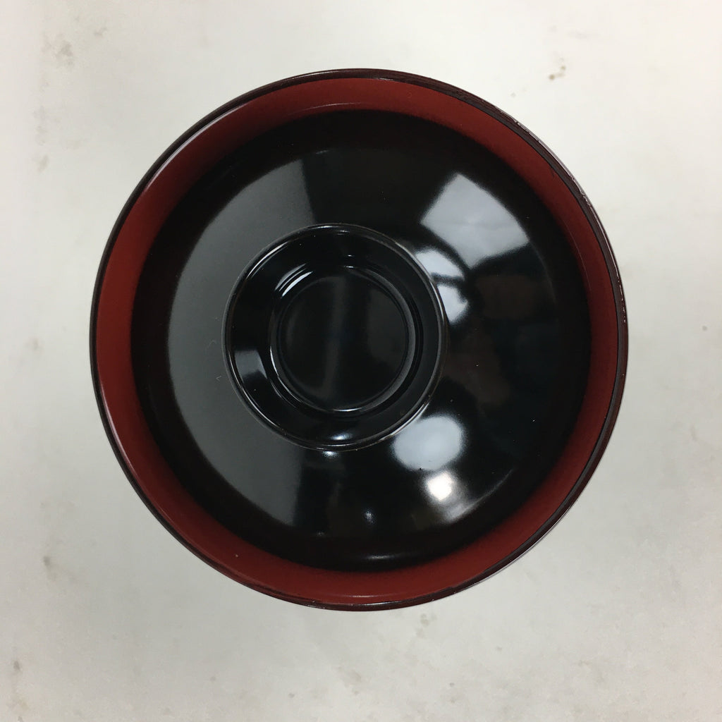Japanese Lacquerware Kiso-Nuri Lidded Bowl Vtg Red Black Owan Soup Bowl QT146