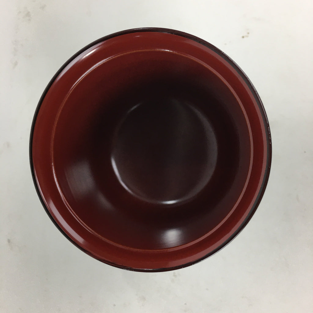 Japanese Lacquerware Kiso-Nuri Lidded Bowl Vtg Red Black Owan Soup Bowl QT146