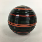 Japanese Lacquerware Kiso-Nuri Lidded small Bowl Vtg Swirl Pattern Bowl QT147