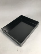 Japanese Lacquerware Lid Box Vtg Fumibako Letter Book Black Chrysanthemum FB63