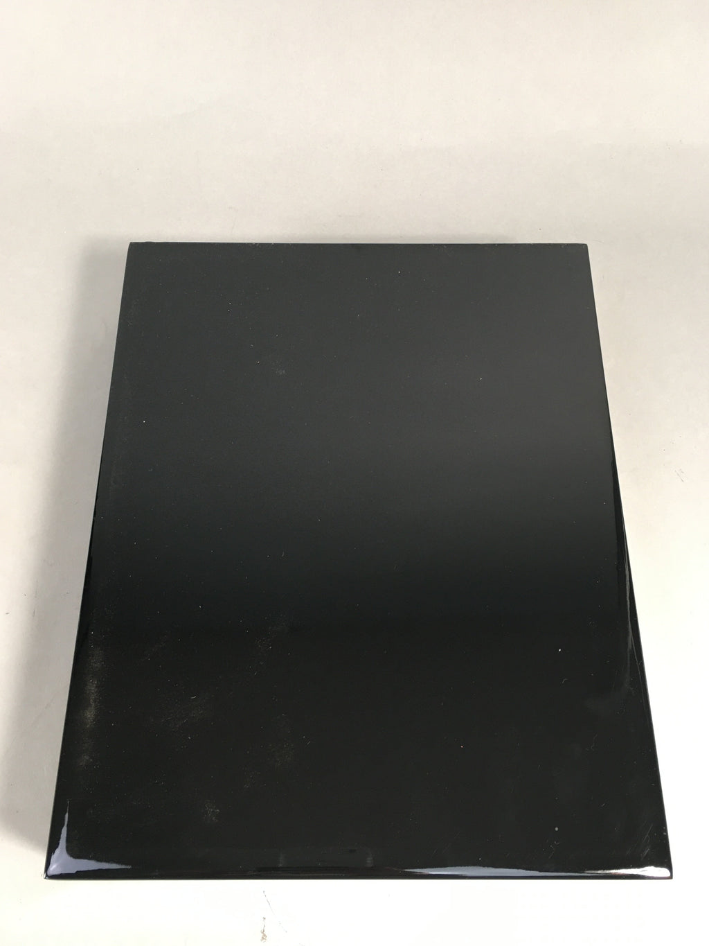 Japanese Lacquerware Lid Box Vtg Fumibako Letter Book Black Chrysanthemum FB63