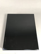 Japanese Lacquerware Lid Box Vtg Fumibako Letter Book Black Chrysanthemum FB63