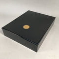 Japanese Lacquerware Lid Box Vtg Fumibako Letter Book Black Chrysanthemum FB63