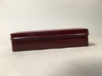Japanese Lacquerware Lid Box Vtg Fumibako Letter Book Shell Inlay Brown FB57
