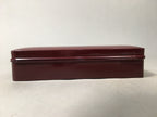 Japanese Lacquerware Lid Box Vtg Fumibako Letter Book Shell Inlay Brown FB57