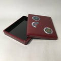 Japanese Lacquerware Lid Box Vtg Fumibako Letter Book Shell Inlay Brown FB57
