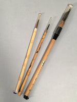 Japanese Lacquerware Lid Box Vtg Suzribako Calligraphy Item Gold Bamboo FB62