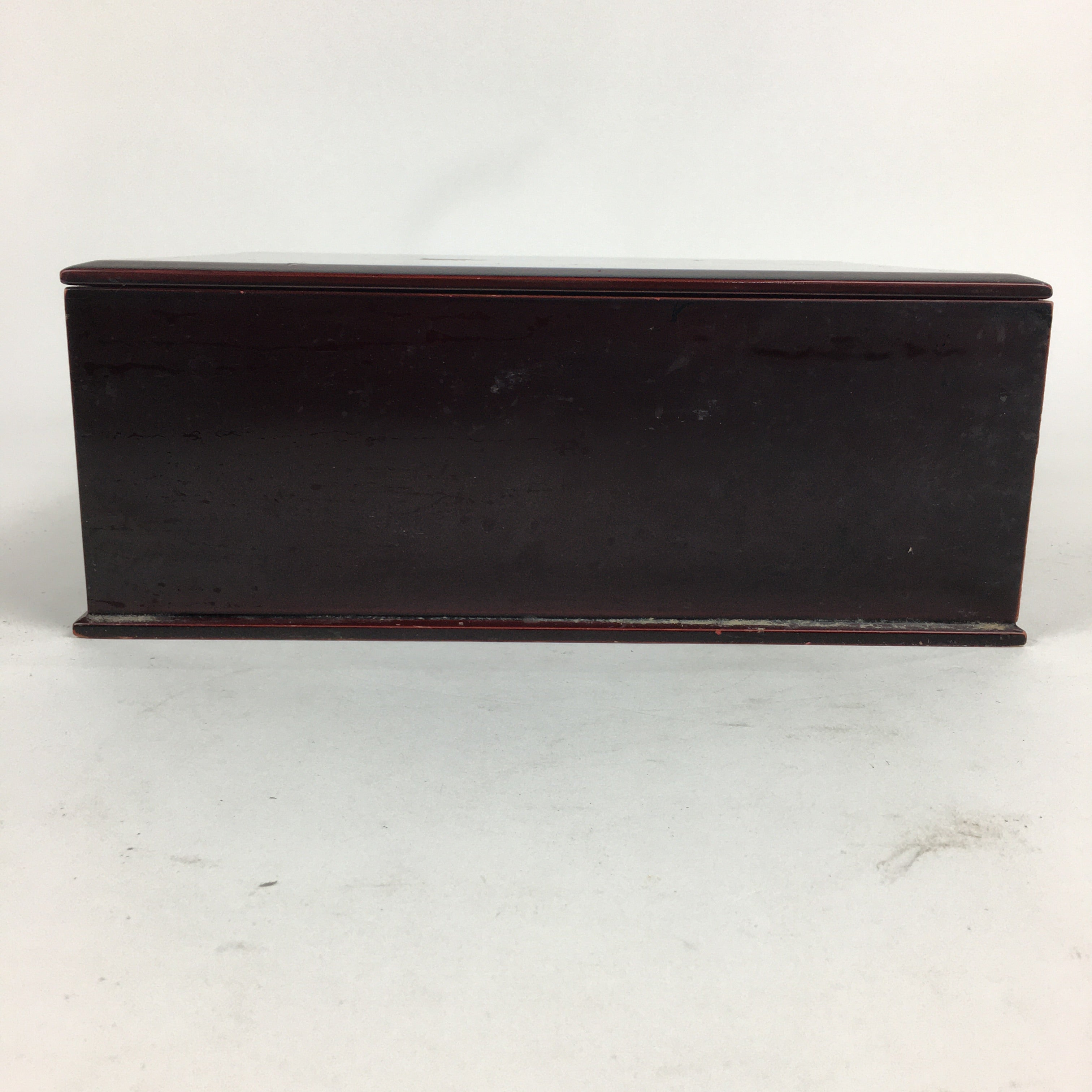 Japanese Lacquerware Lid Box Vtg Wood Fumibako Letter Book Box FB65