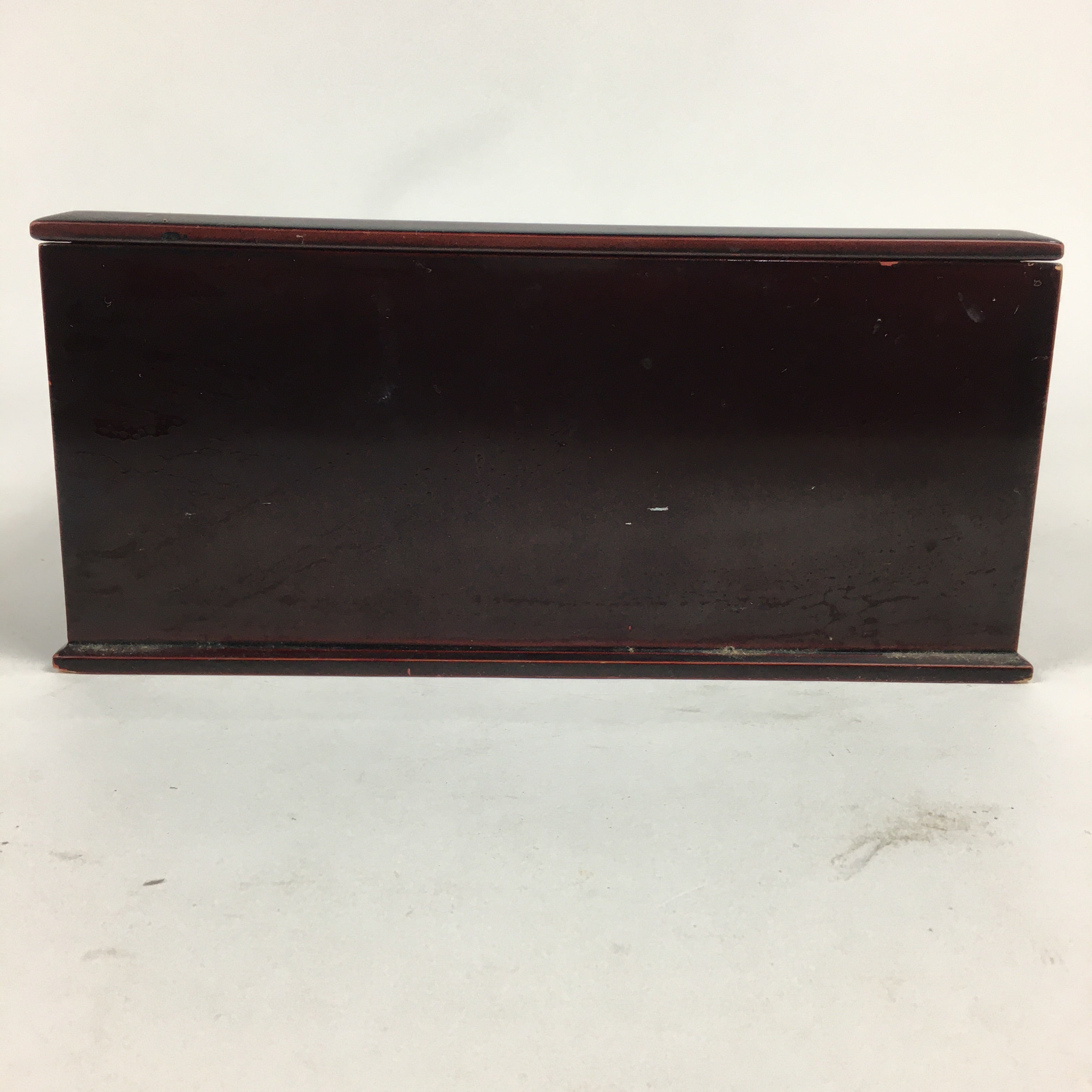 Japanese Lacquerware Lid Box Vtg Wood Fumibako Letter Book Box FB65