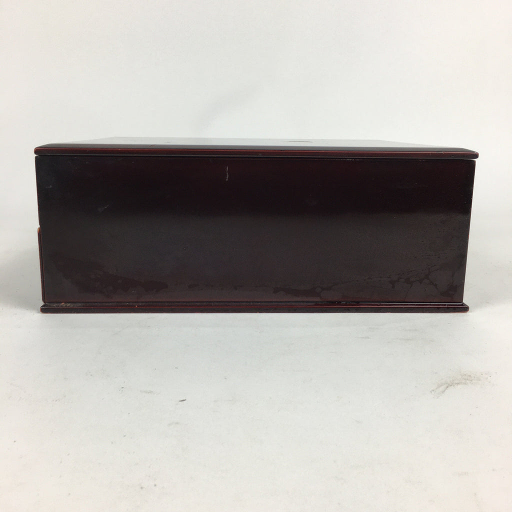 Japanese Lacquerware Lid Box Vtg Wood Fumibako Letter Book Box FB65