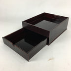Japanese Lacquerware Lid Box Vtg Wood Fumibako Letter Book Box FB65
