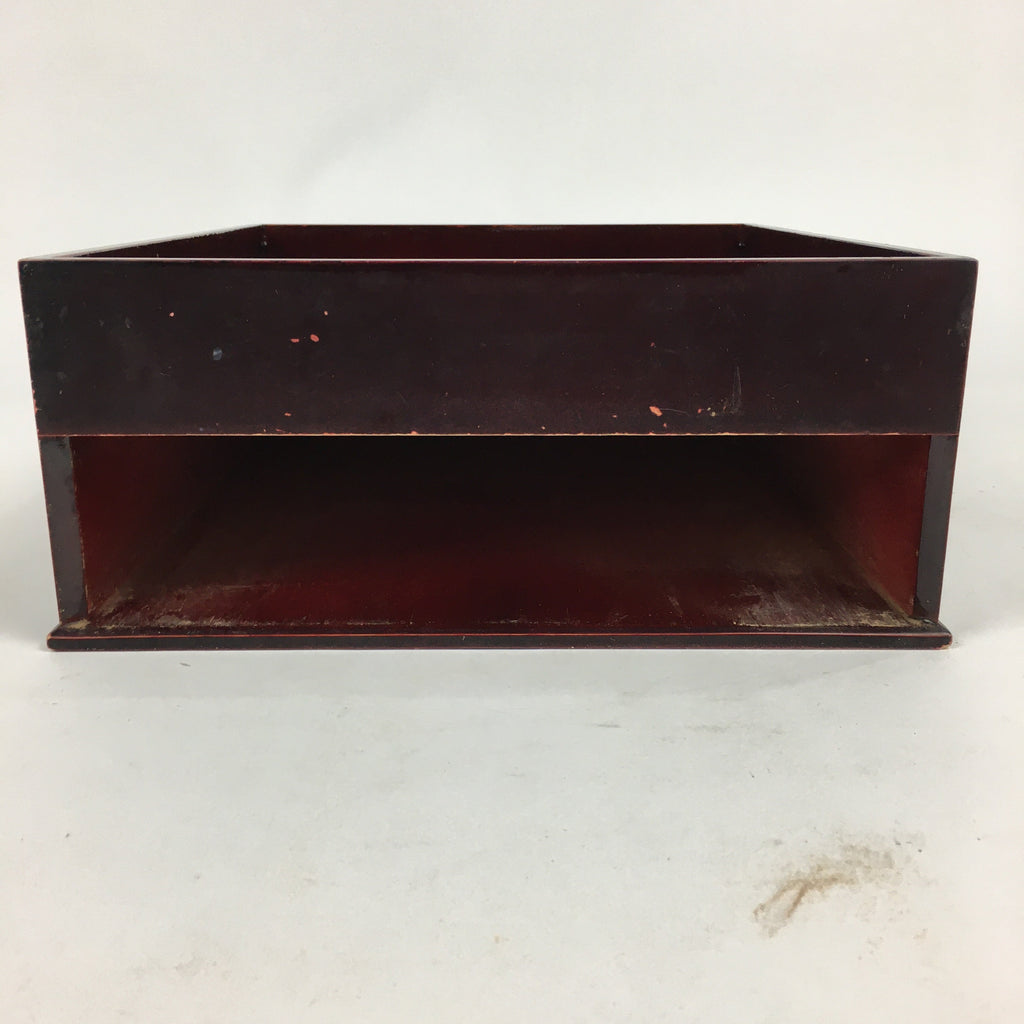 Japanese Lacquerware Lid Box Vtg Wood Fumibako Letter Book Box FB65