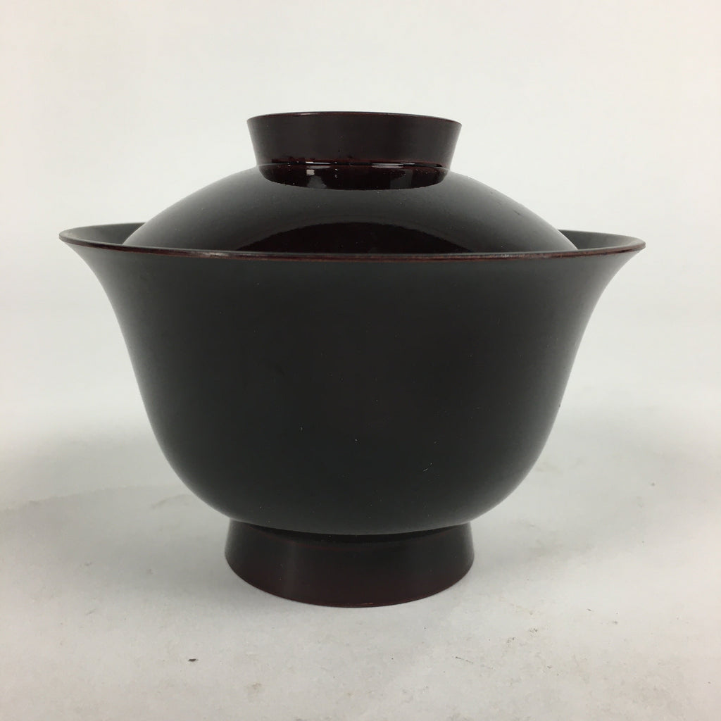Japanese Lacquerware Lidded Bowl Vtg Echizen-Nuri Owan Soup Bowl UR628
