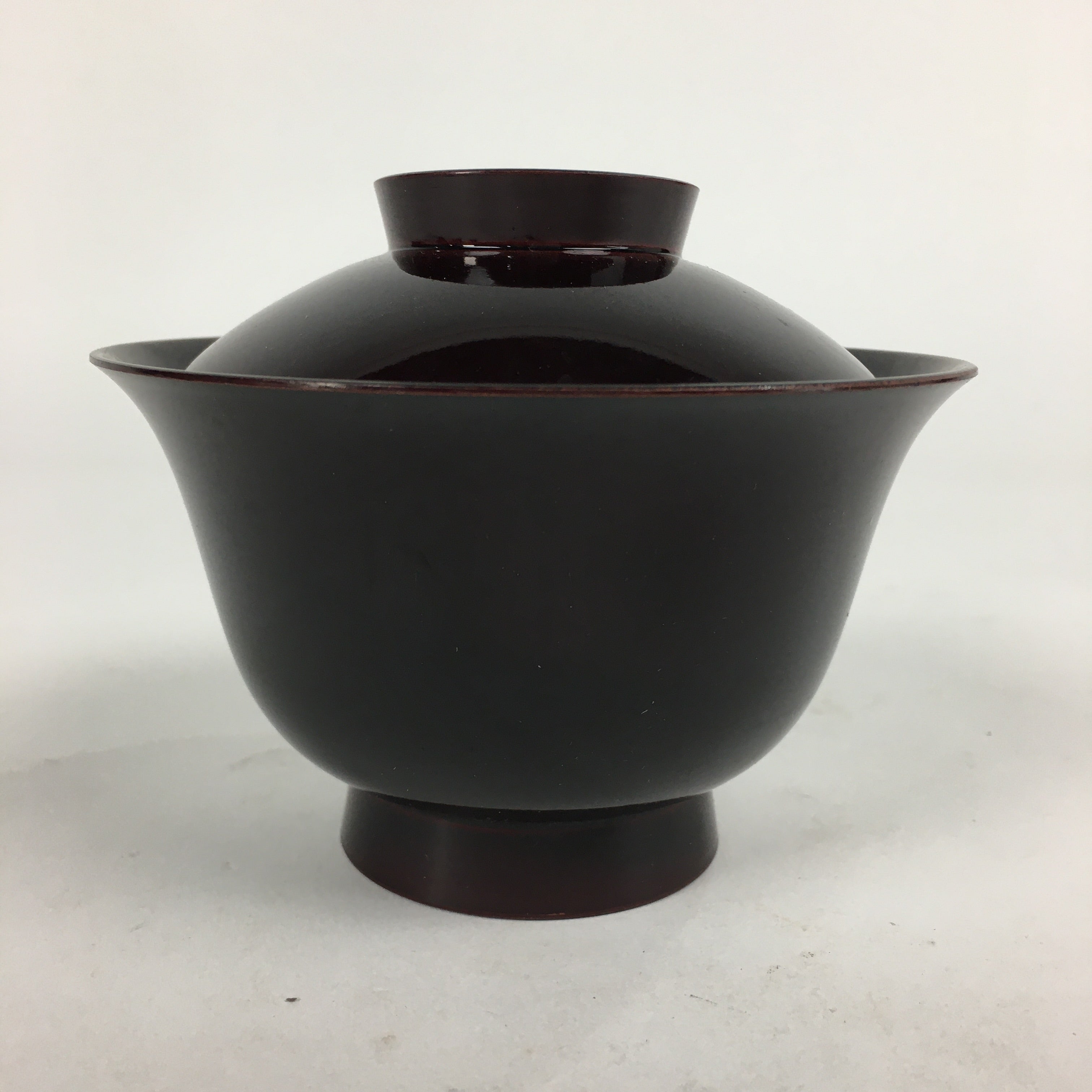 Japanese Lacquerware Lidded Bowl Vtg Echizen-Nuri Owan Soup Bowl UR628