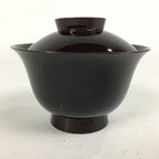 Japanese Lacquerware Lidded Bowl Vtg Echizen-Nuri Owan Soup Bowl UR628